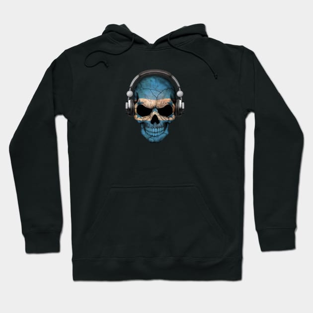 Dark Skull Deejay with Honduras Flag Hoodie by jeffbartels